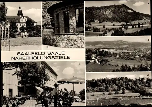 Ak Saalfeld an der Saale Thüringen, Feengrotten, Brunnentempel, Schwimmbad, Eingang zum Kulturpark
