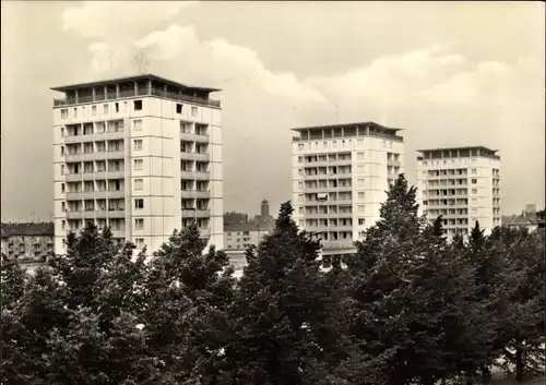 Ak Halle an der Saale, Hochhäuser in der Leninallee