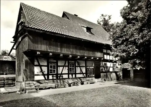 Ak Rudolstadt in Thüringen, Volkskundemuseum Thür. Bauernhäuser, Unterhaseler Haus