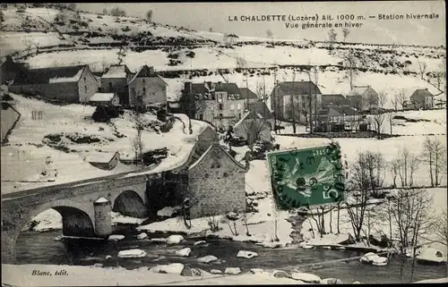 Ak La Chaldette Lozère, Station hivernale, vue générale en hiver