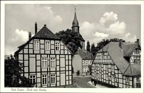 Ak Bad Essen in Niedersachsen, Kirche, Fachwerkhäuser