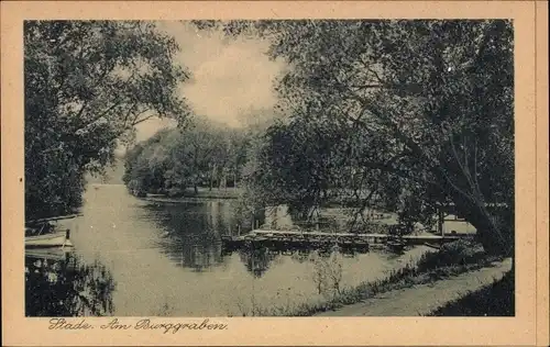 Ak Stade in Niedersachsen, Am Burggraben