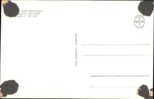 Ak Harsefeld im Kreis Stade, Hotel und Café Rakebrandt, Jahnstraße 5