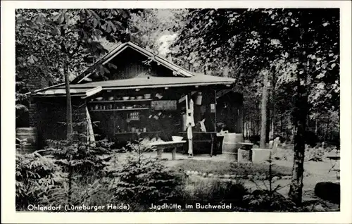 Ak Ohlendorf Seevetal in Niedersachsen, Jagdhütte im Buchwedel
