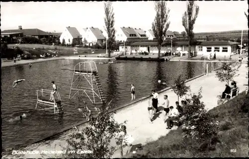 Ak Buxtehude in Niedersachsen, Heidebad im Estetal, Badegäste