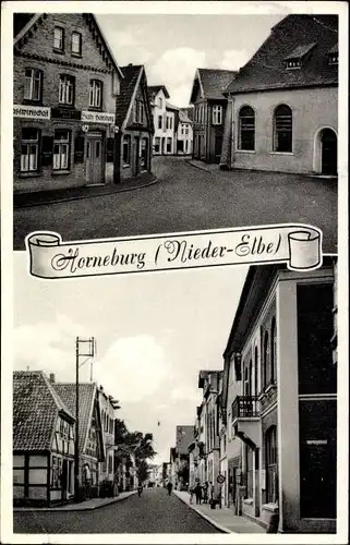 Ak Horneburg im Alten Land, Straßenpartie