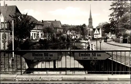 Ak Papenburg im Emsland, Hauptkanal