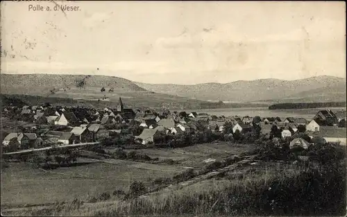 Ak Polle an der Weser, Panorama