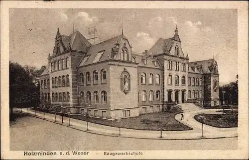 Ak Holzminden an der Weser, Baugewerkschule