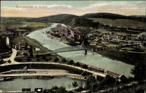 Ak Bodenwerder an der Weser, Panorama