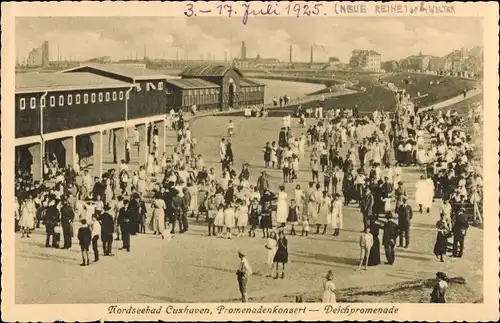 Ak Cuxhaven in Niedersachsen, Promenadenkonzert, Deichpromenade