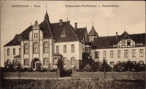 Ak Rotenburg in Hannover Rotenburg an der Wümme, Diakonissen-Mutterhaus und Krankenhaus