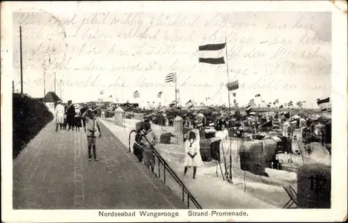 Ak Nordseebad Wangerooge in Ostfriesland, Strandpromenade, Badegäste