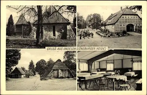 Ak Undeloh Lüneburger Heide, Fachwerkhaus, Gasthaus, Teilansichten