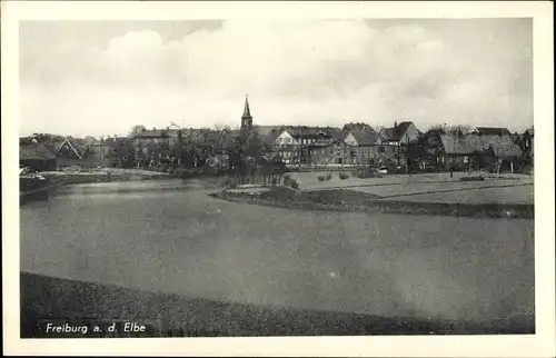 Ak Freiburg an der Elbe Niedersachsen, Gesamtansicht