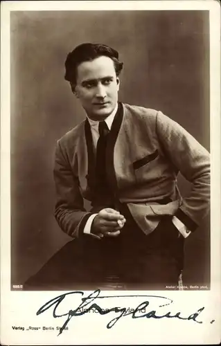 Ak Schauspieler Alphons Fryland, Portrait, Autogramm