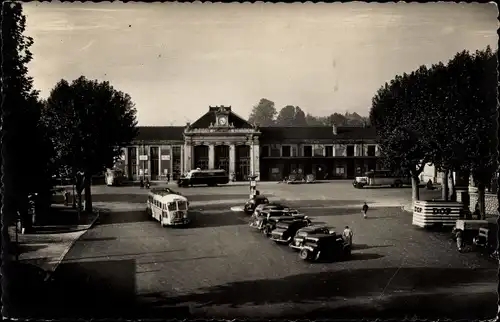 Ak Chalon sur Saône Saône et Loire, Der Bahnhof