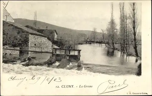 Ak Cluny Saone-et-Loire, La Grosne