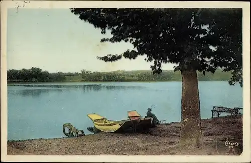 Ak Montceau, die Mines Saône et Loire, der Etang du Plessis