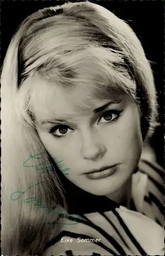 Ak Schauspielerin Elke Sommer, Portrait, Autogramm