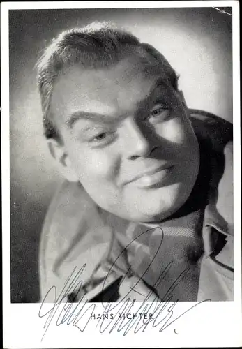 Ak Schauspieler Hans Richter, Portrait, Film Vatertag, Autogramm
