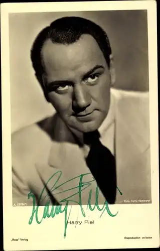 Ak Schauspieler Harry Piel, Portrait, Autogramm