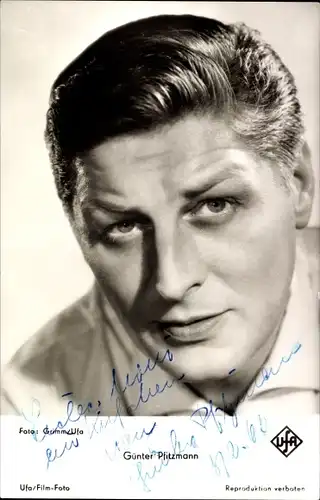Ak Schauspieler Günter Pfitzmann, Portrait, Autogramm