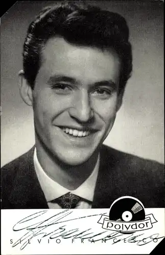 Ak Sänger Silvio Francesco, Portrait, Autogramm, Polydor Schallplatten