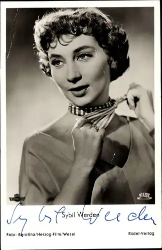 Ak Schauspielerin Sybil Werden, Portrait, Autogramm