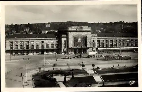 Ak Mulhouse Mulhouse Alsace Haut Rhin, Bahnhof