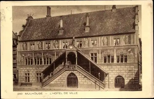 Ak Mulhouse Mulhouse Alsace Haut Rhin, Rathaus