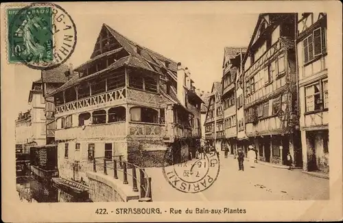 Postleitzahl Straßburg Straßburg Elsass Bas Rhin, Rue du Bain aux Plantes, Straßenansicht