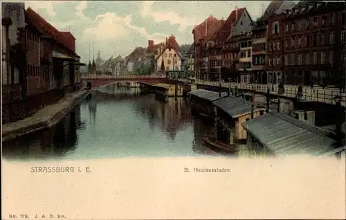 Ak Straßburg Straßburg Elsass Bas-Rhin, St. Nicolausstaden