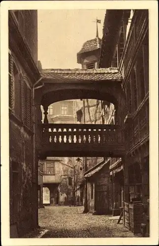 Ak Straßburg Straßburg Alsace Bas Rhin, Cour du Corbeau