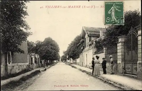 Ak Villiers sur Marne Val de Marne, Avenue