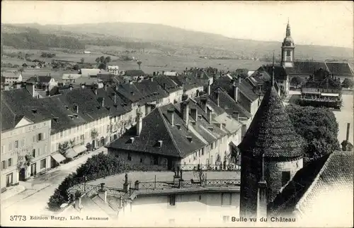 Ak Bulle Kanton Freiburg, Stadtübersicht