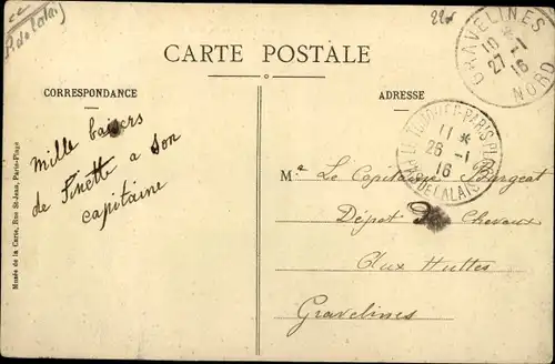 Ak St. Gabriel Pas de Calais, Les Ruines, Ravages de la Mer