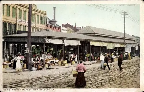 Ak New Orleans Louisiana USA, Französischer Markt