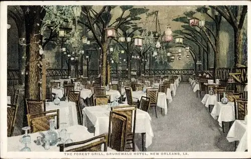 Ak New Orleans Louisiana USA, Grunewald Hotel, The Forest Grill