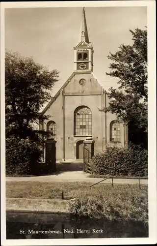 Ak Sint Maartensbrug Nordholland Niederlande, Ned. Herv. Kerk