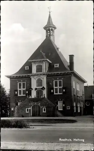 Ak Halfweg Haarlemmermeer Nordholland, Raadhuis