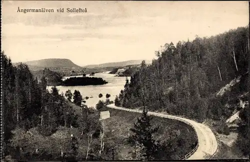 Ak Sollefteå Schweden, Angermanälven vid Solleftea