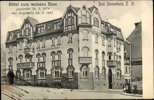 Ak Ronneburg in Thüringen, Hotel zum weißen Ross