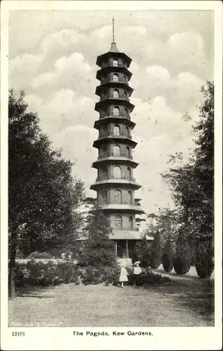Ak Kew London, The Pagoda, Kew Gardens