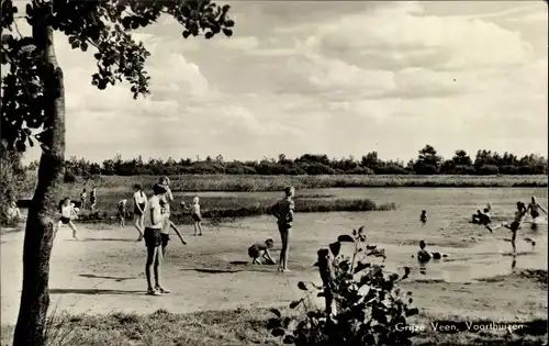 Ak Voorthuizen Barneveld Gelderland Niederlande, Grijze Veen, Wasserpartie, Badegäste