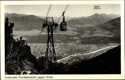 Ak Innsbruck Tirol, Nordkettenbahn in Fahrt