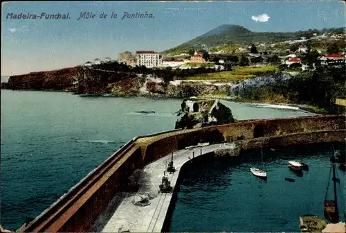 Ak Funchal Insel Madeira Portugal, Mole de la Pontinha