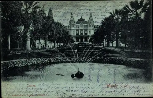 Mondschein Ak Monte-Carlo Monaco, Casino