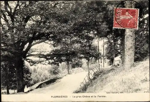 Ak Plombieres les Bains Lothringen Vogesen, Le gros Chene et la Ferme