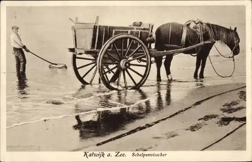 Ak Katwijk aan Zee Südholland Niederlande, Schelpenvisscher